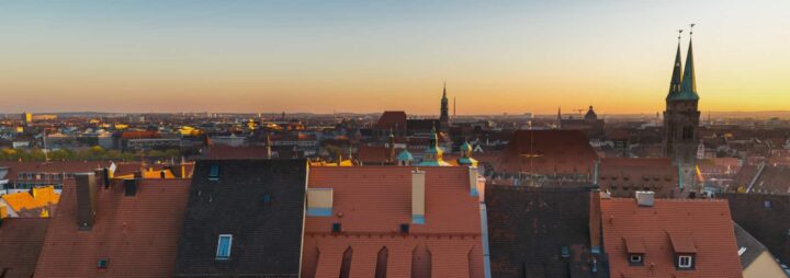 Blick über die Dächer von Nürnberg