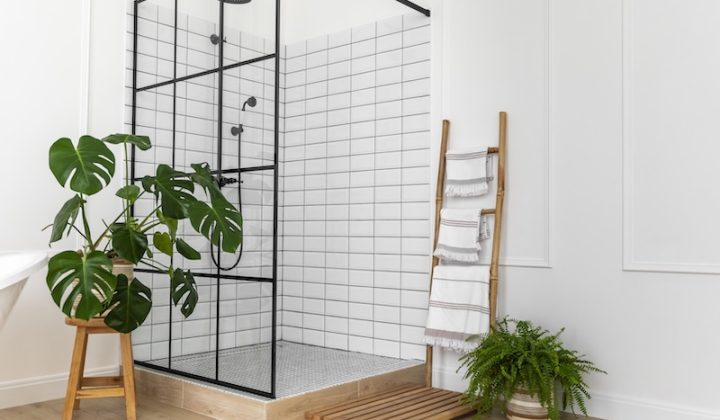 bathroom interior design with shower