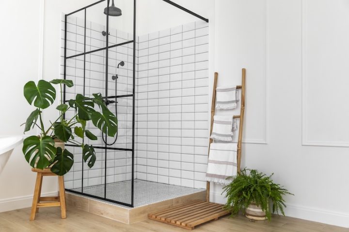 bathroom interior design with shower