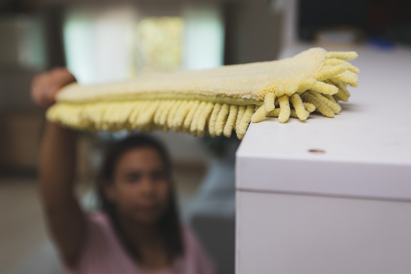 Close Up Woman Holding Coffee Cup Table Home