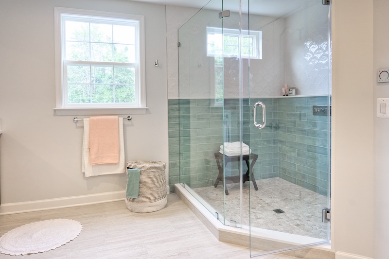 Interior Modern Bathroom With Shower