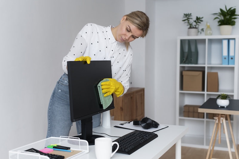 Person Taking Care Office Cleaning 3